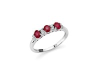 Anello Miluna Donna Gemme Preziose in Oro bianco Rubino LID3425 - LID3425